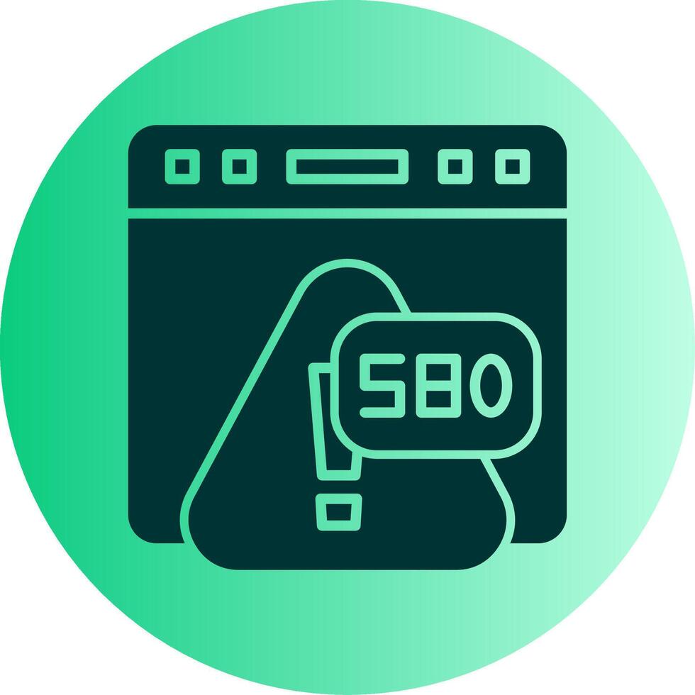 Error 580 Container Crash Detected Glyph Gradient Two Tone Circle vector
