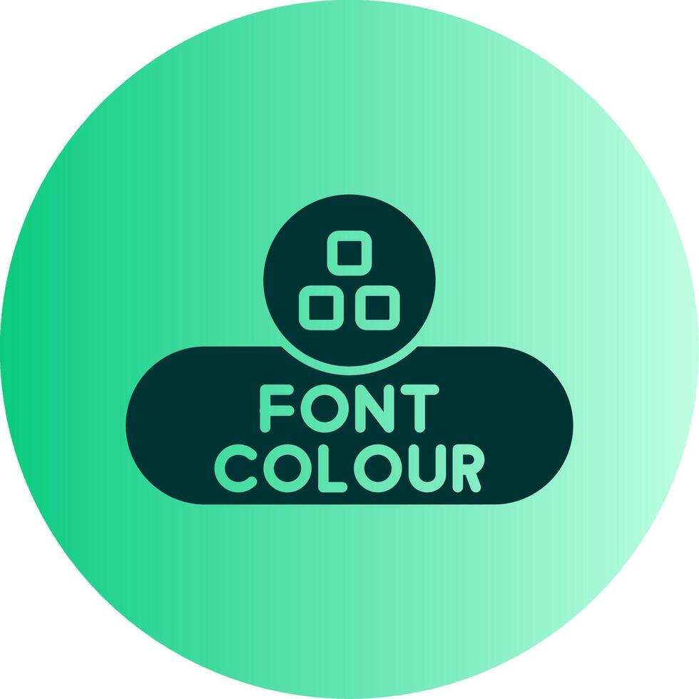 Change Font Color Button Glyph Gradient Two Tone Circle vector