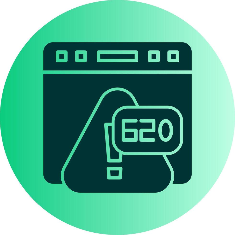 Error 620 Third Party Auth Timeout Glyph Gradient Two Tone Circle vector