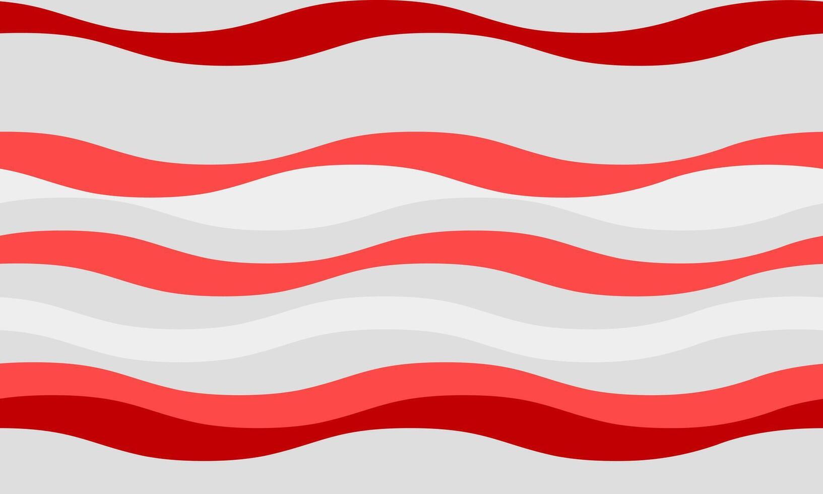Abstract wavy red and white stripes pattern. Modern, minimalist design ideal for website backgrounds, textile prints, or branding projects. Evokes feelings of energy, movement, and fluidity. vector