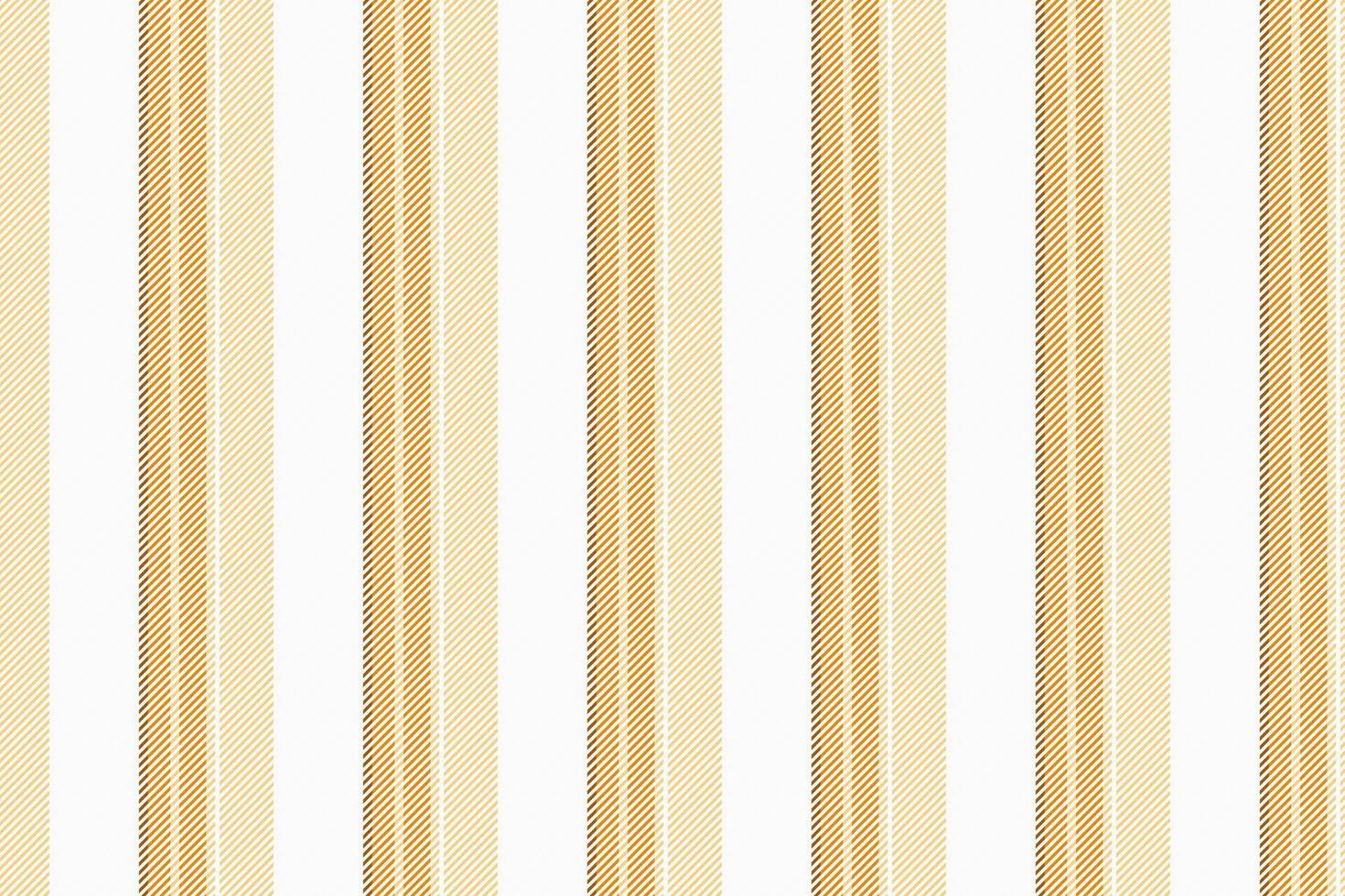 Simplicity lines texture pattern, light vertical background . Wide stripe textile fabric seamless in white and amber colors. vector