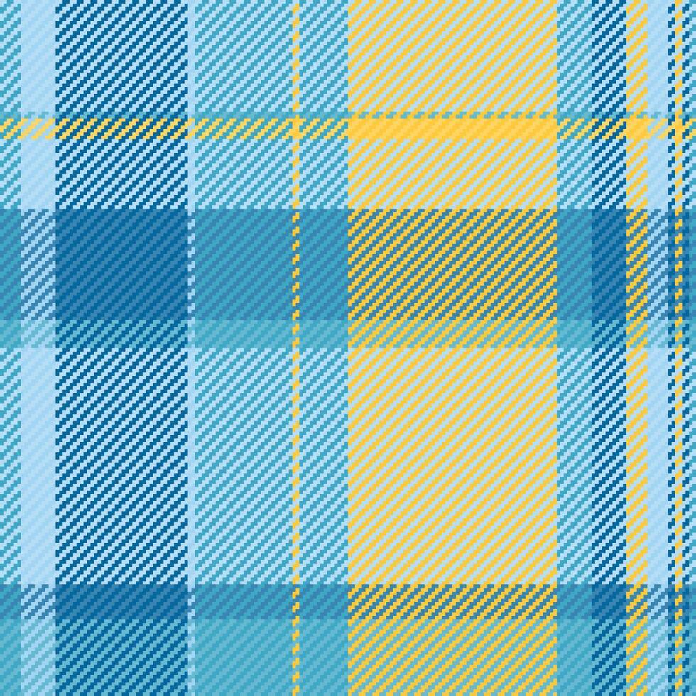 Pastel check background, repeating pattern texture fabric. Underwear seamless tartan plaid textile in cyan and light colors. vector