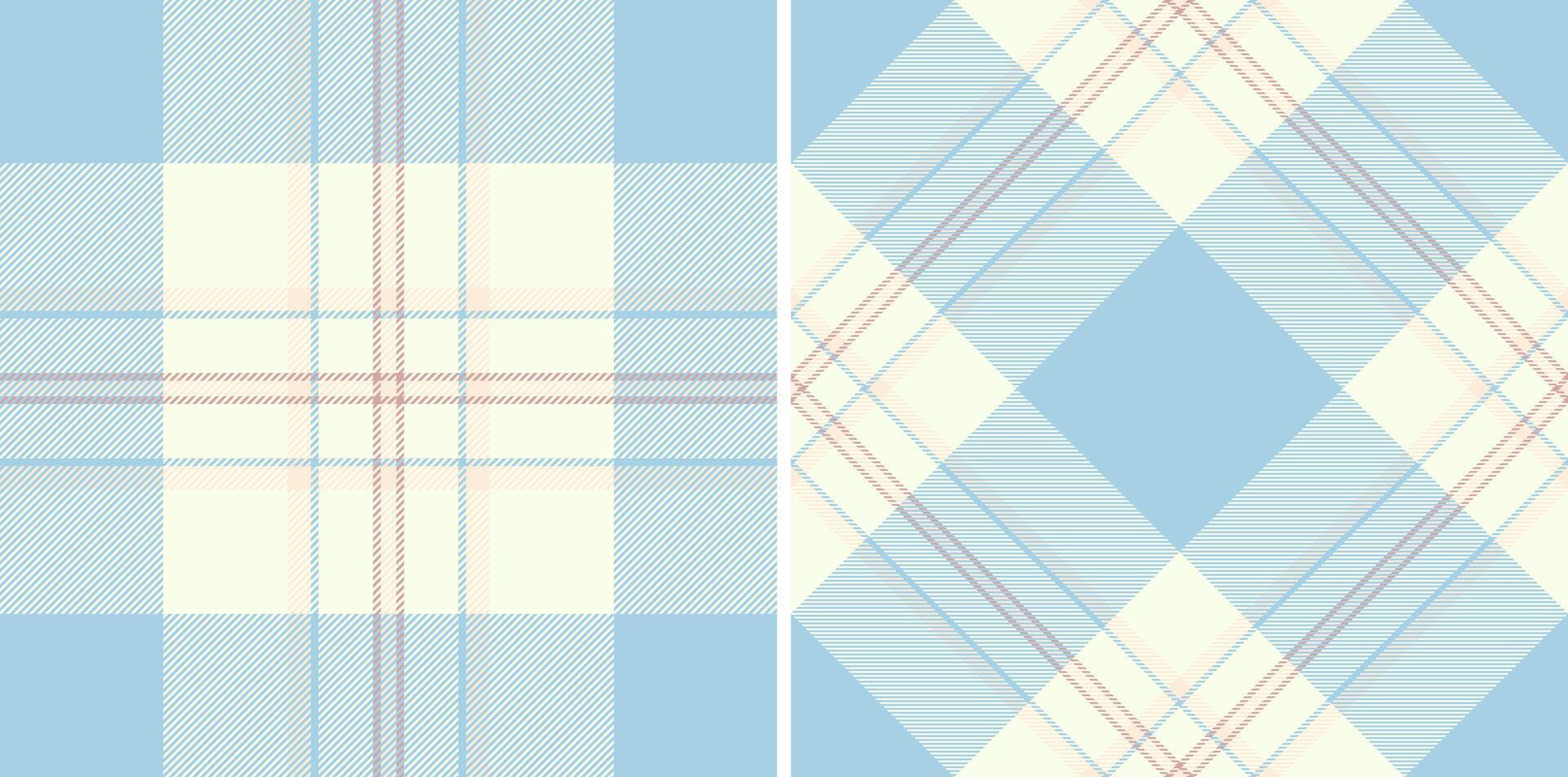 Check background texture of textile pattern with a seamless fabric tartan plaid. Set in summer colors for symmetry tissue designs in fashion. vector