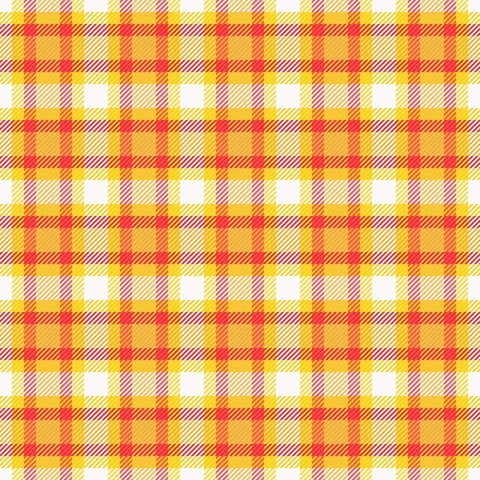 Vibrant plaid pattern in warm tones like yellow and red. A classic and timeless design suitable for backgrounds, textiles, apparel, and creative projects needing a touch of tradition. vector