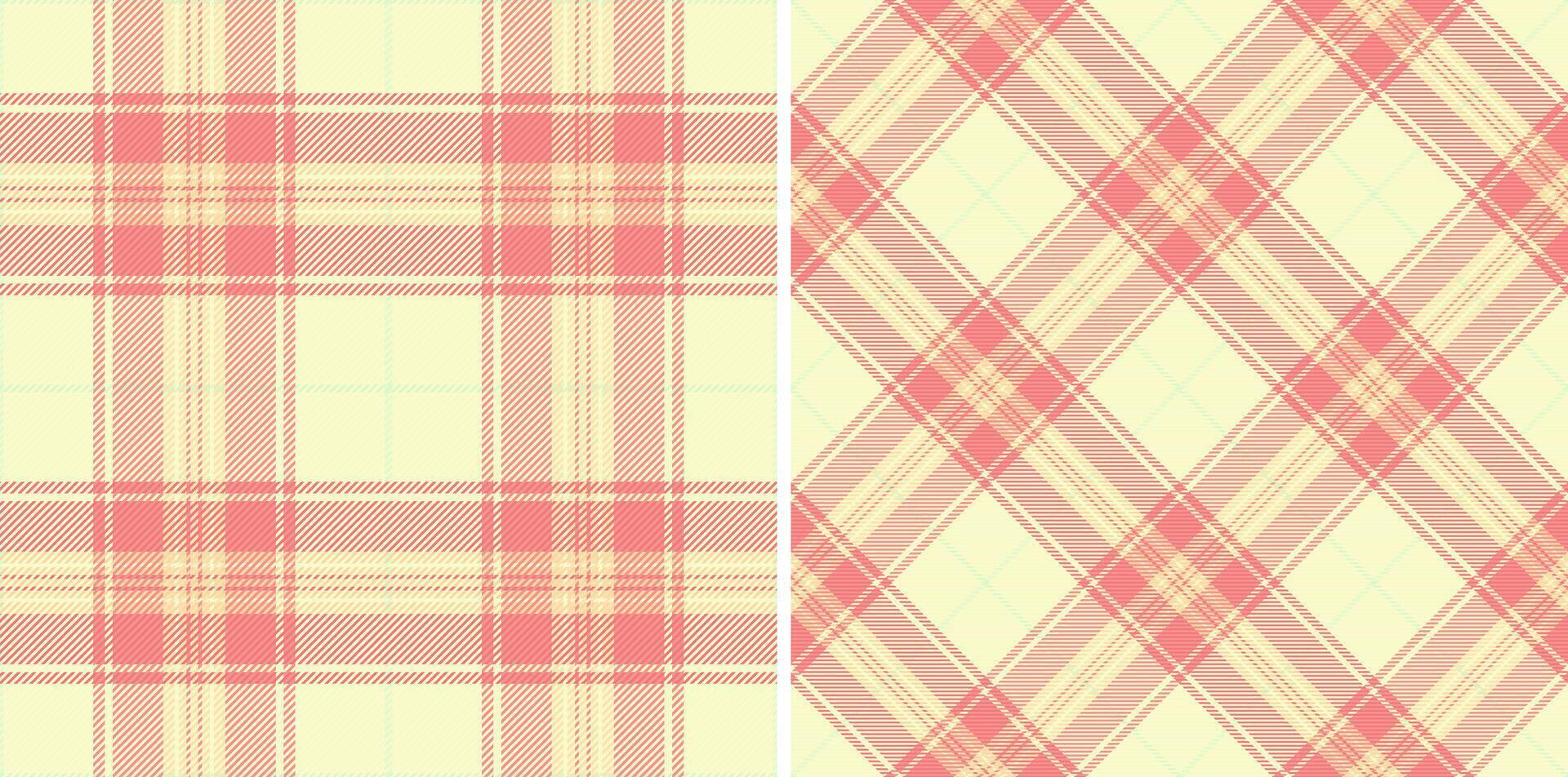 Pattern textile tartan of fabric seamless background with a plaid texture check . Set in spring colors of colorful home decor ideas. vector