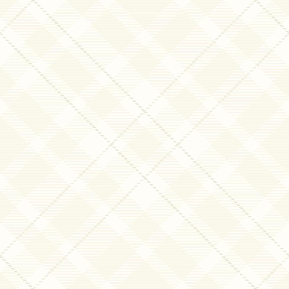 Retro fabric check , purity seamless pattern plaid. 40s textile tartan background texture in sea shell and snow colors. vector