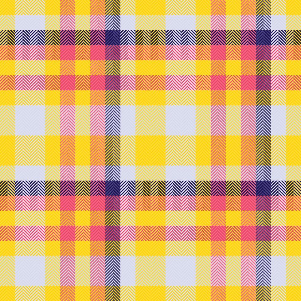 Vibrant seamless tartan pattern. Ideal for backgrounds, textiles, and creative designs. Modern geometric texture with a playful, colorful touch. Versatile for various projects. vector