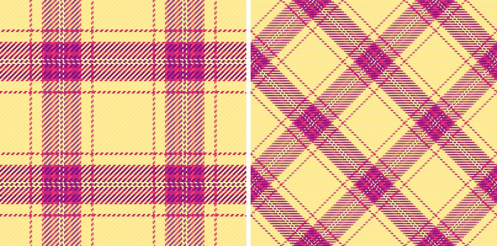 Fabric tartan pattern of seamless plaid with a background textile texture check. Set in gradient colors for decorative napkins, dinner parties. vector