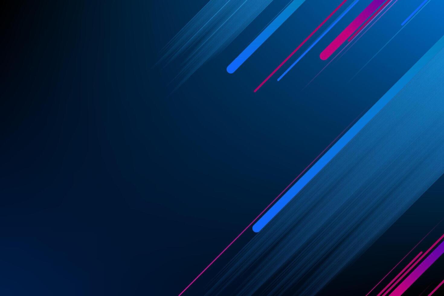 Blue magenta digital abstract background dynamic lines speed streaks modern tech gradient vector