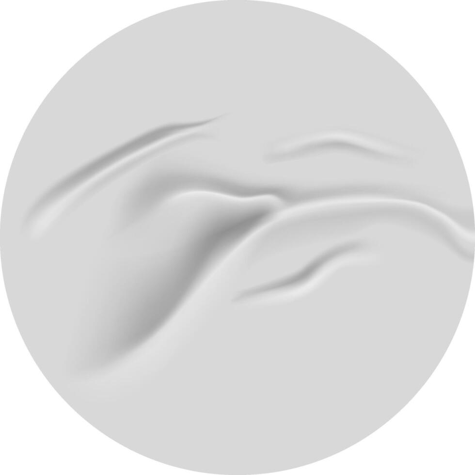 Abstract soft fluid grey texture in circular shape vector