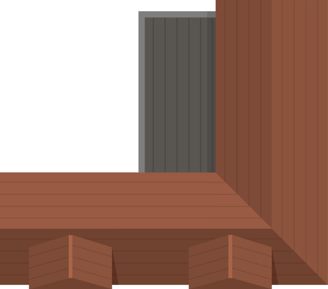 Minimalist building architecture creating abstract rooftop corner vector