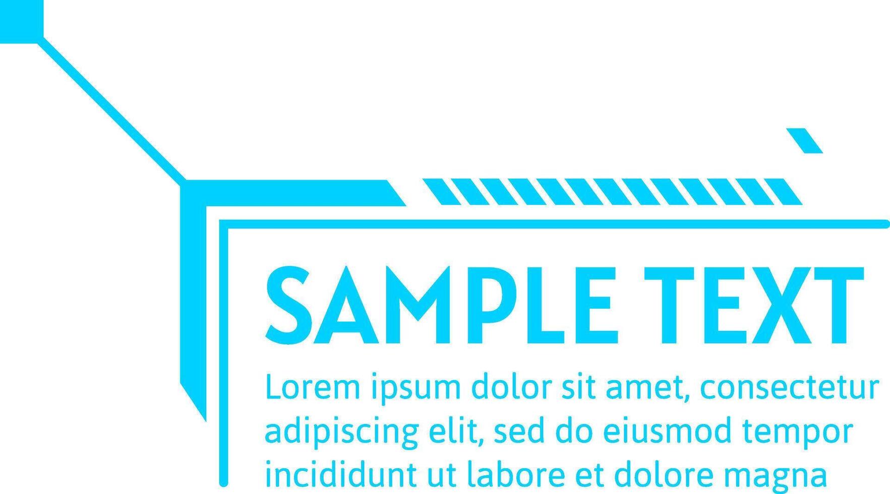 HUD element showing futuristic digital data text box vector