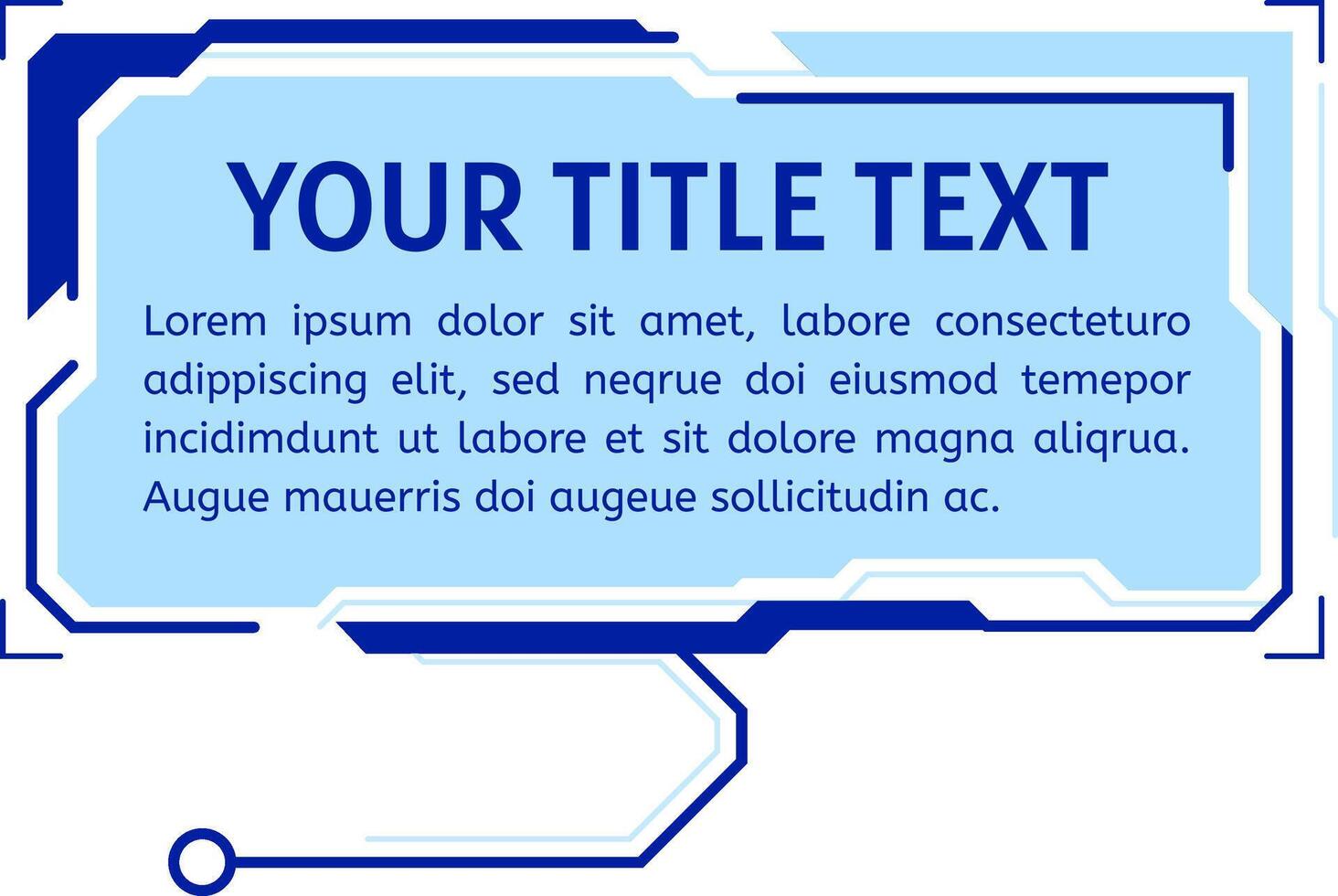 Futuristic digital callout box user interface element vector