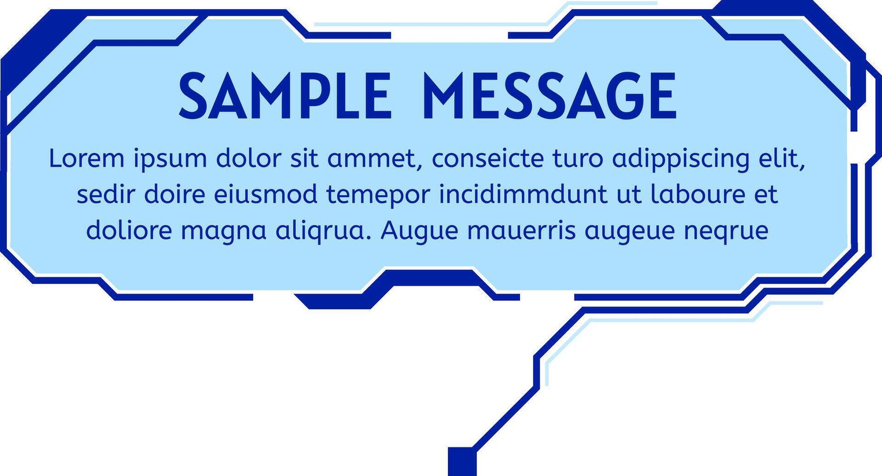 Sci fi speech bubble with futuristic message text box interface vector