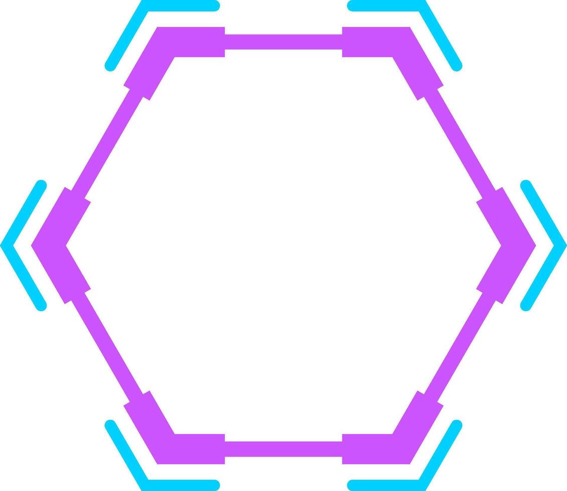 Hexagon infographic frame futuristic technology data display vector