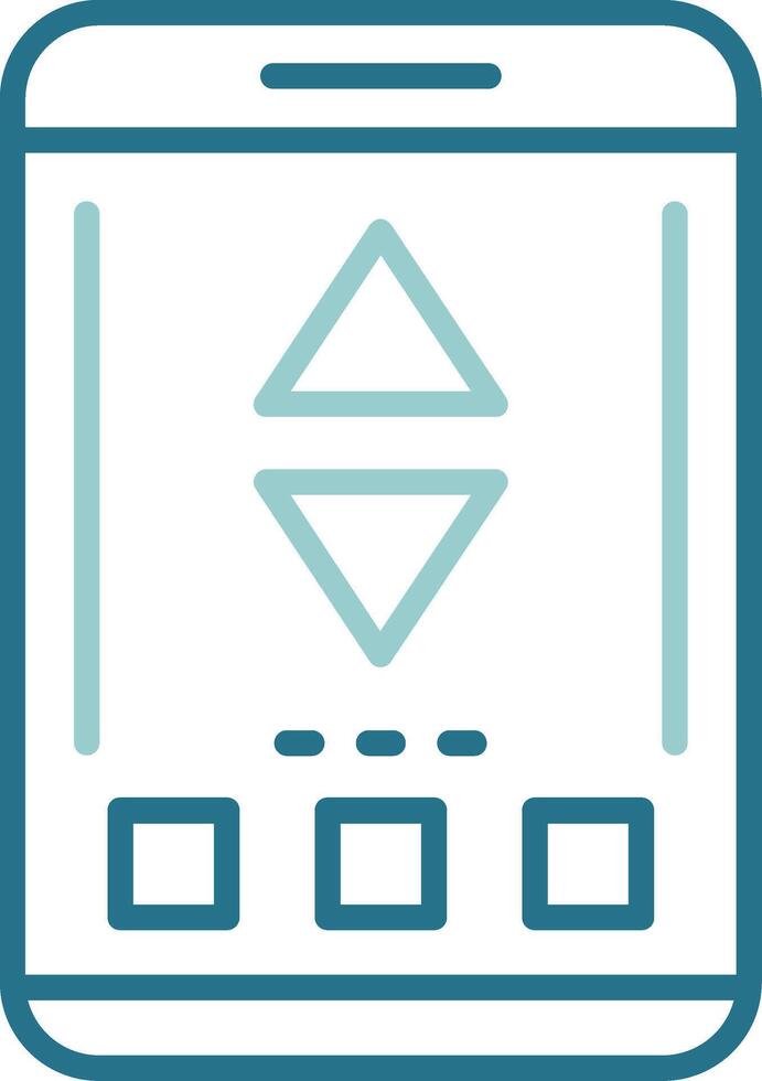 Sort Mobile Interface Outline Two Color Icon vector