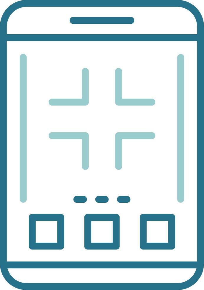 Exit full screen Mobile Interface Outline Two Color Icon vector