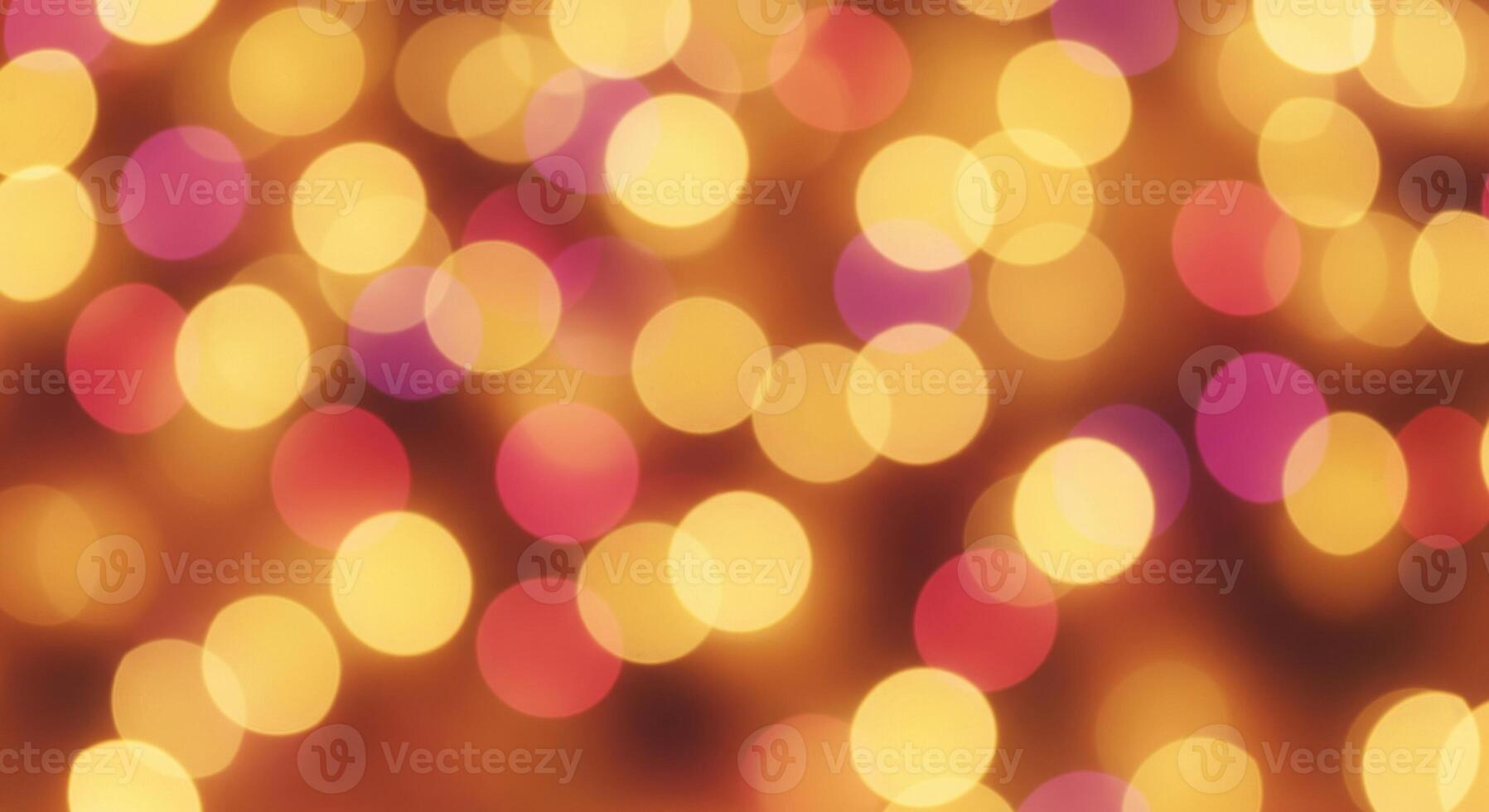 Abstract Bokeh Background with Warm Tones and Circular Blurred Lights Overlay Effect photo