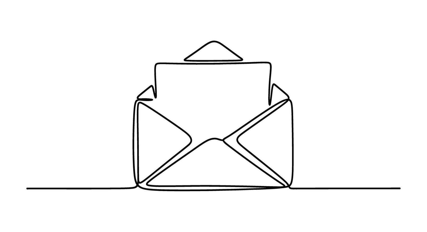 Open envelope with letter communication message vector