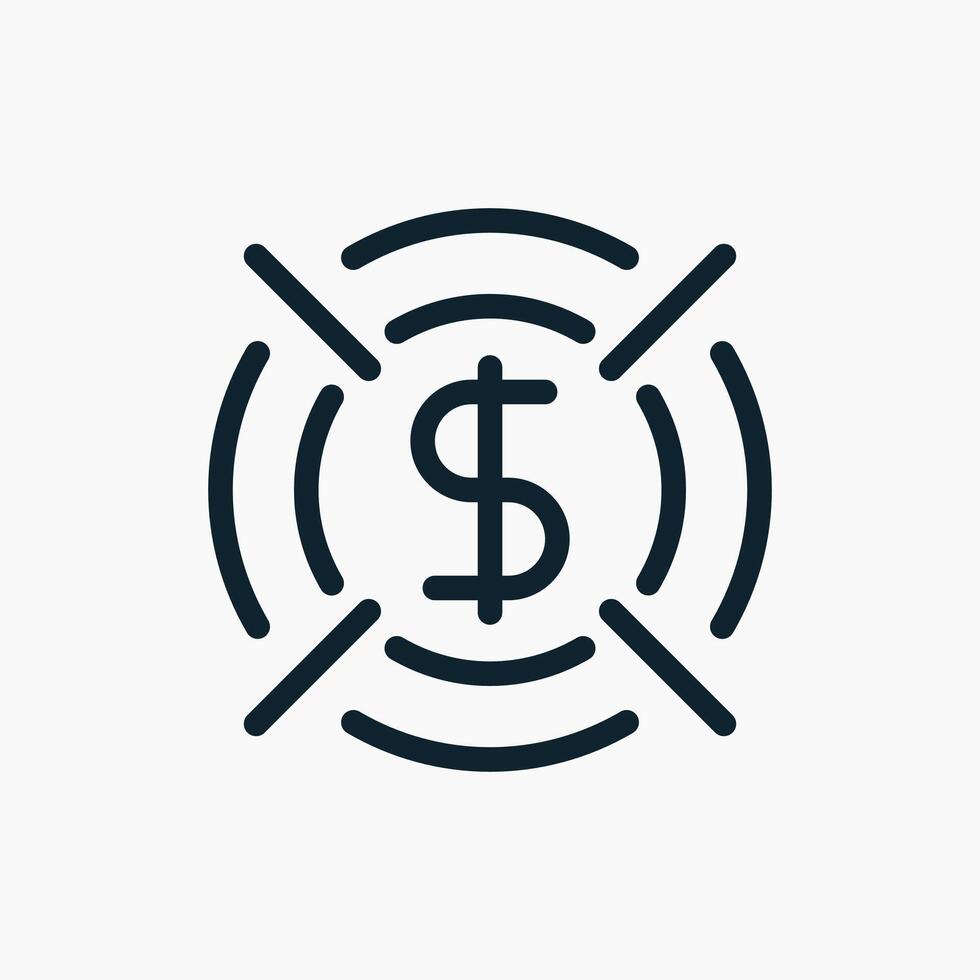 Digital Currency Icon in line style. Perfect for apps, websites, UI UX, presentations, or infographics. Editable illustration file with clean design and modern design. vector