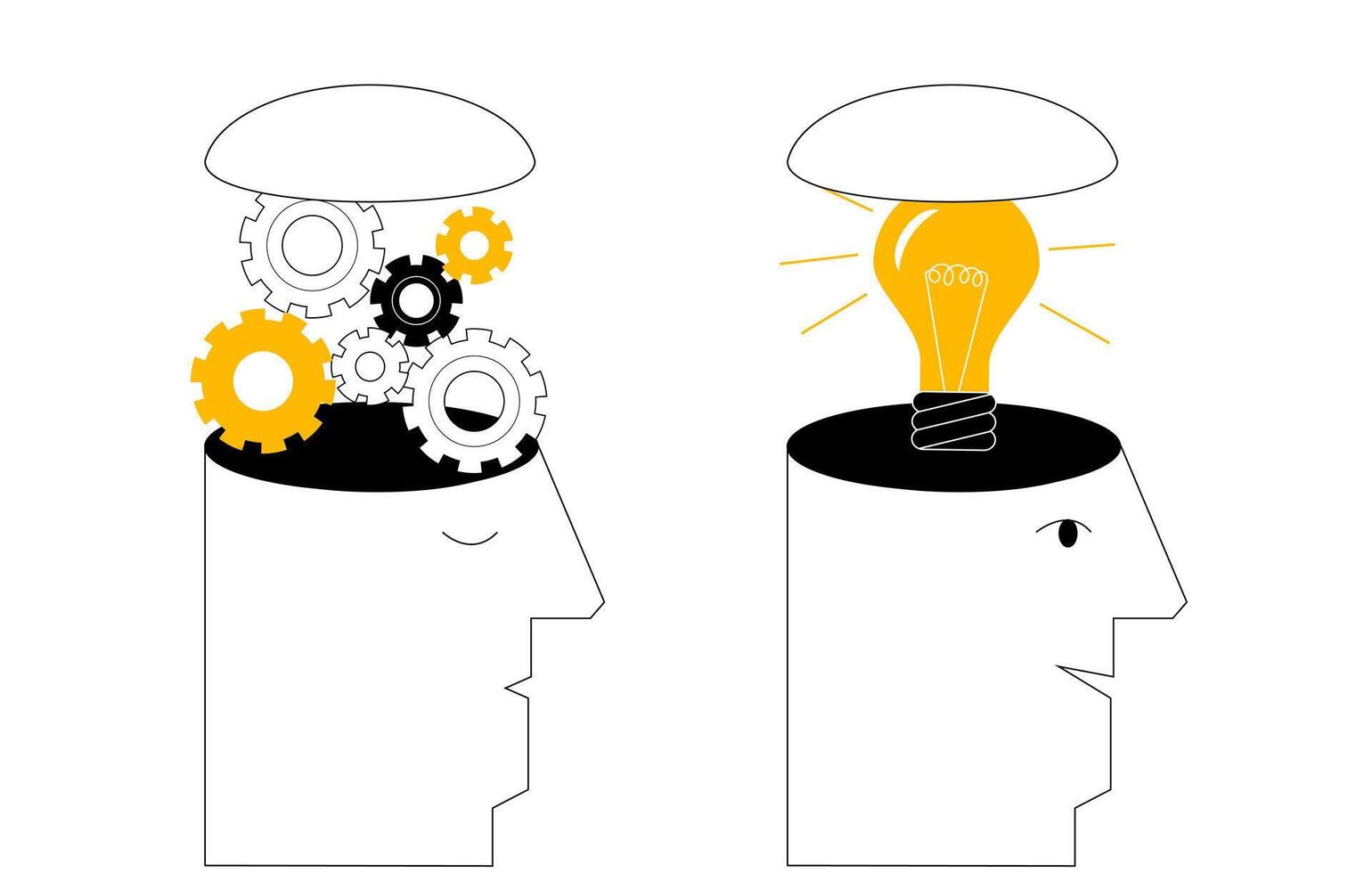 el tema de desarrollando un nuevo idea utilizando artificial inteligencia. vector