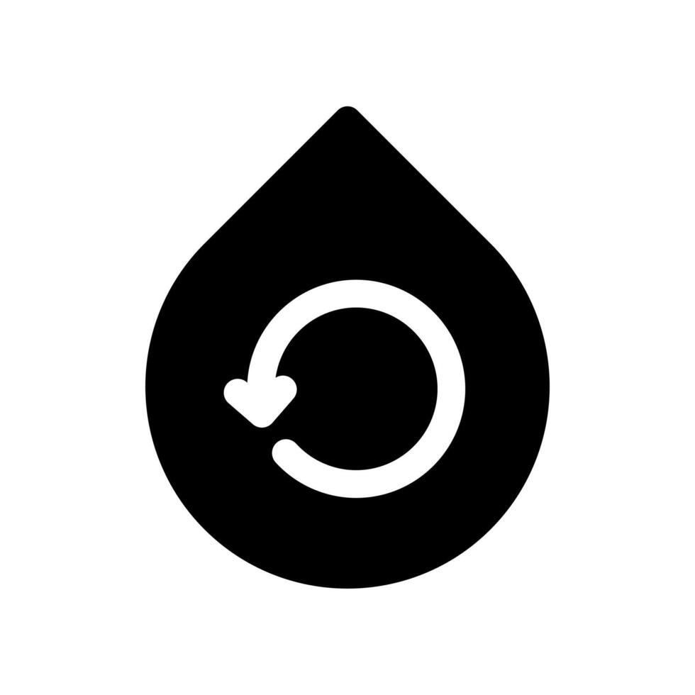 A simple filled icon of a user profile with a gear, representing user setting configuration. vector