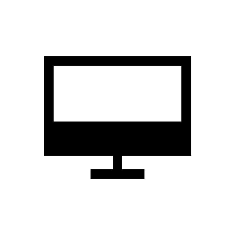 un lleno gráfico representando un monitor o computadora pantalla. vector