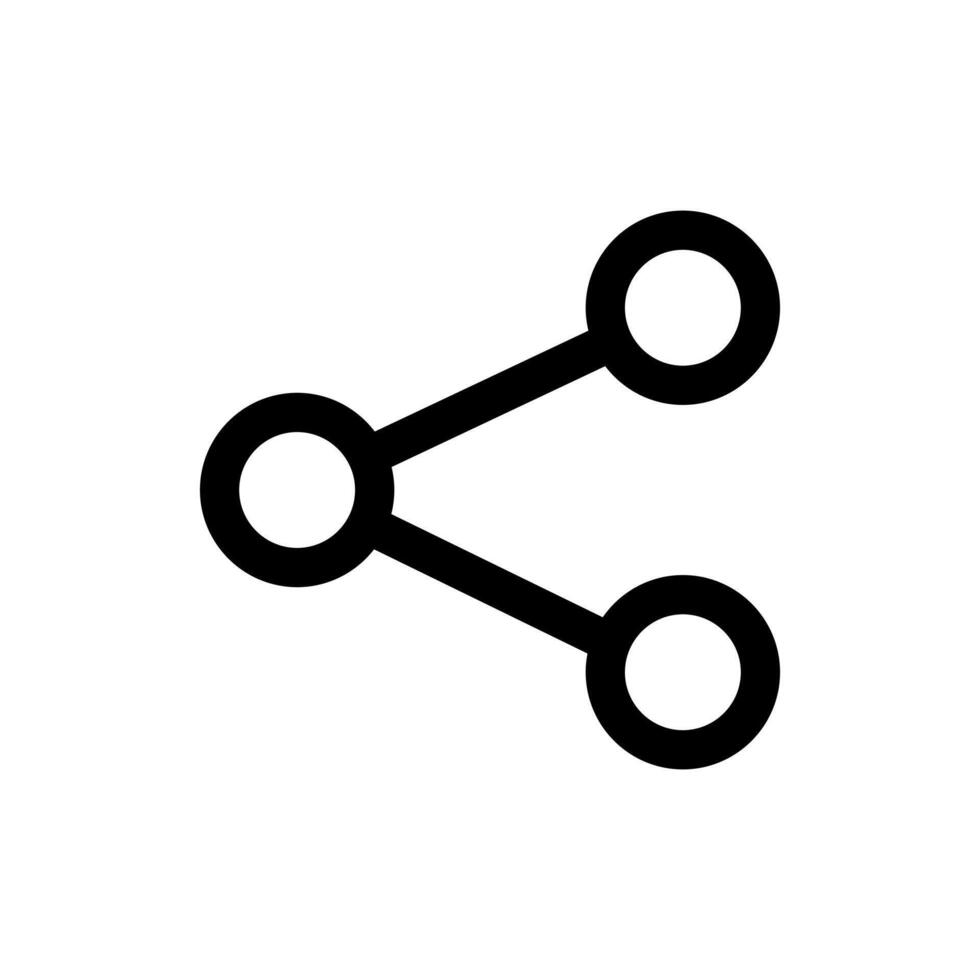 A linear graphic of connected dots, representing social share or network. vector