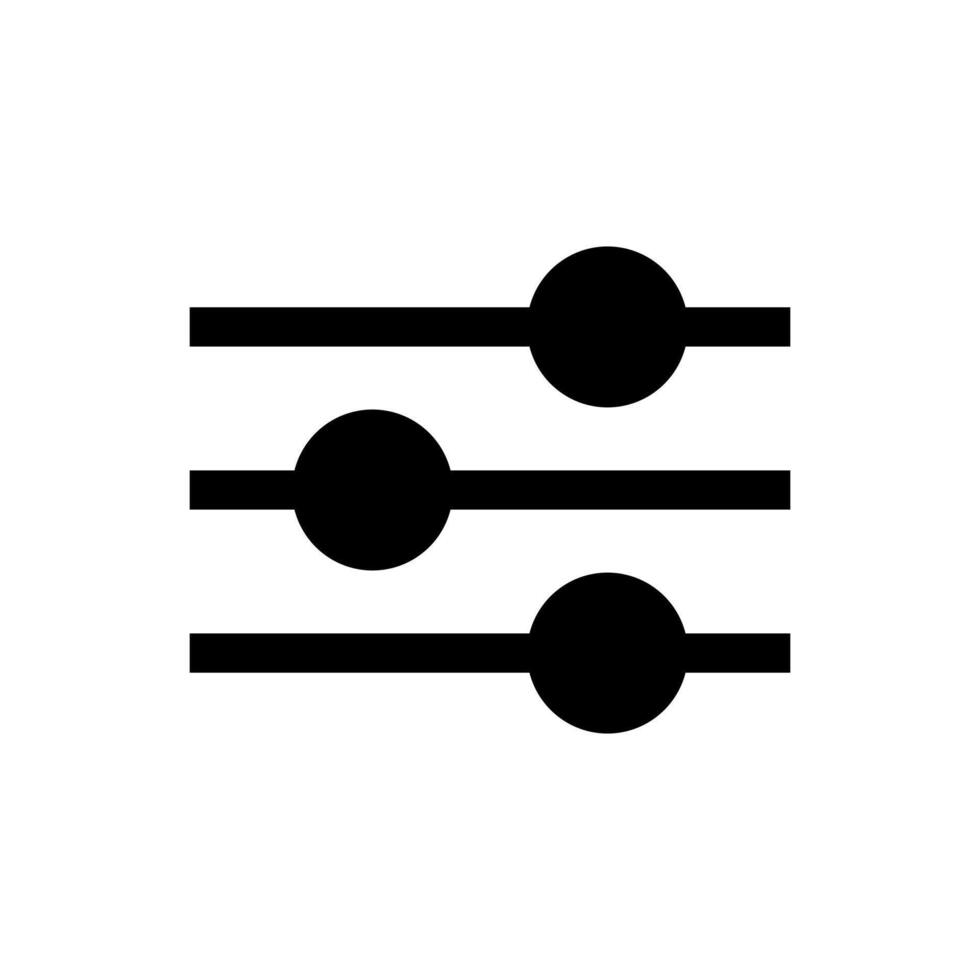 A solid icon of a gear and sliders for configuration settings or control. vector