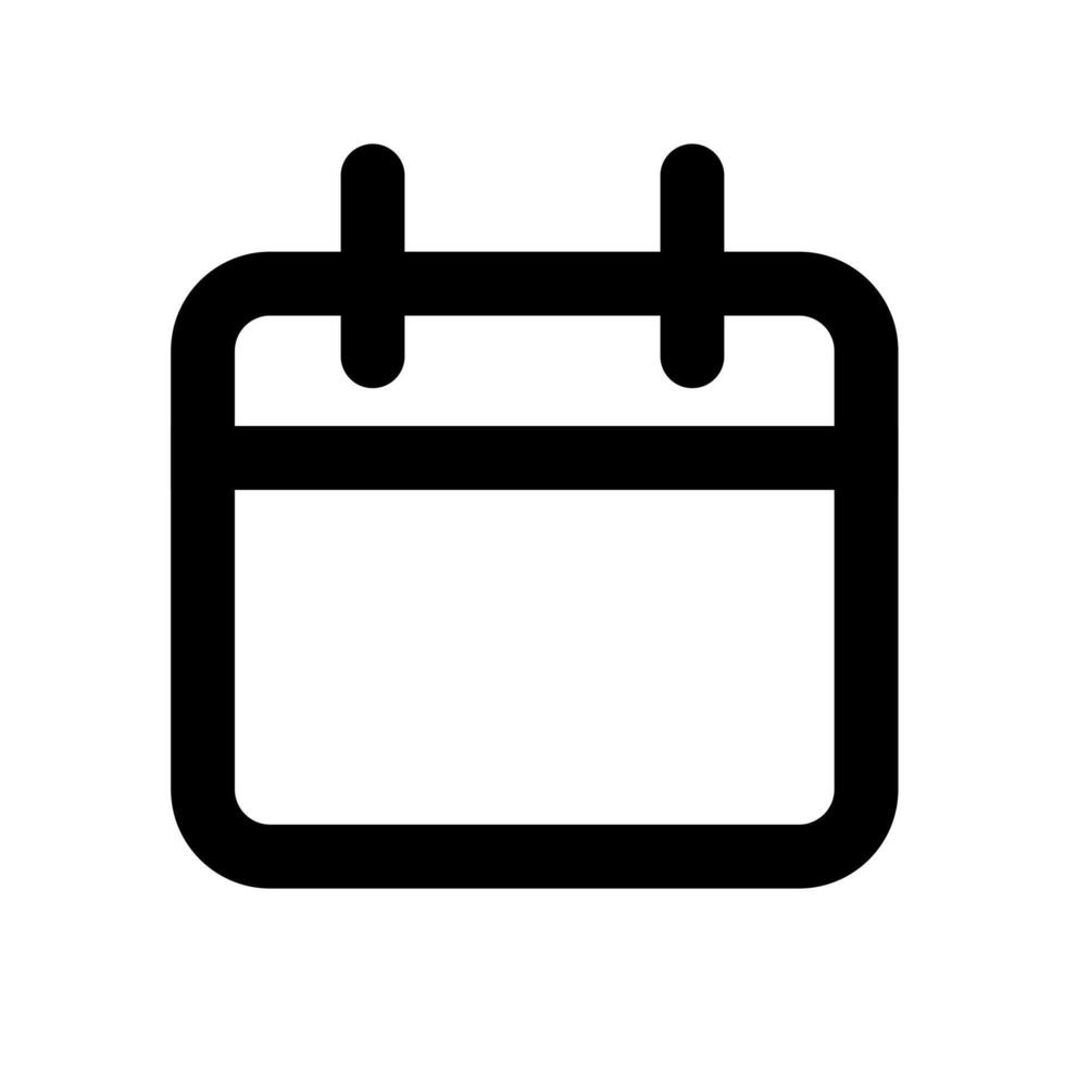 A line-style icon of a date grid, symbolizing scheduling, time, or events. vector
