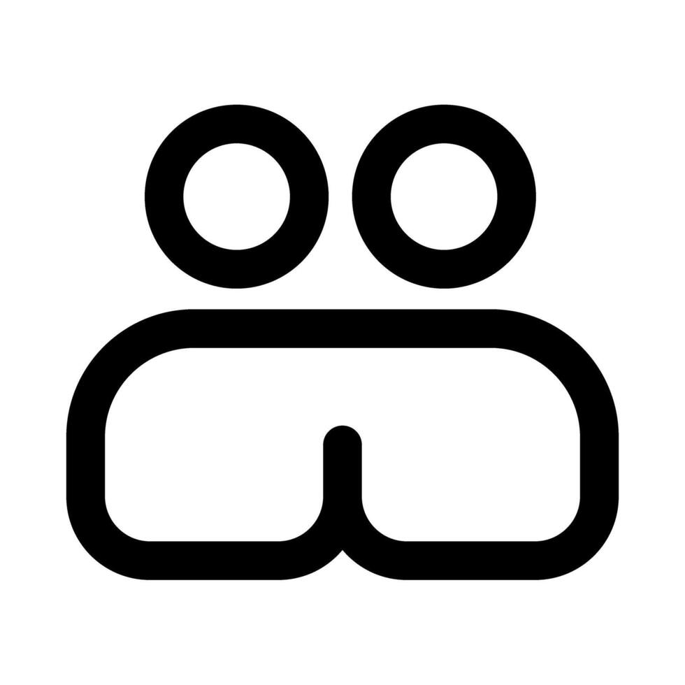 Community Icons with Flat Minimal Outline Design for Collaboration, Teamwork, and Social vector