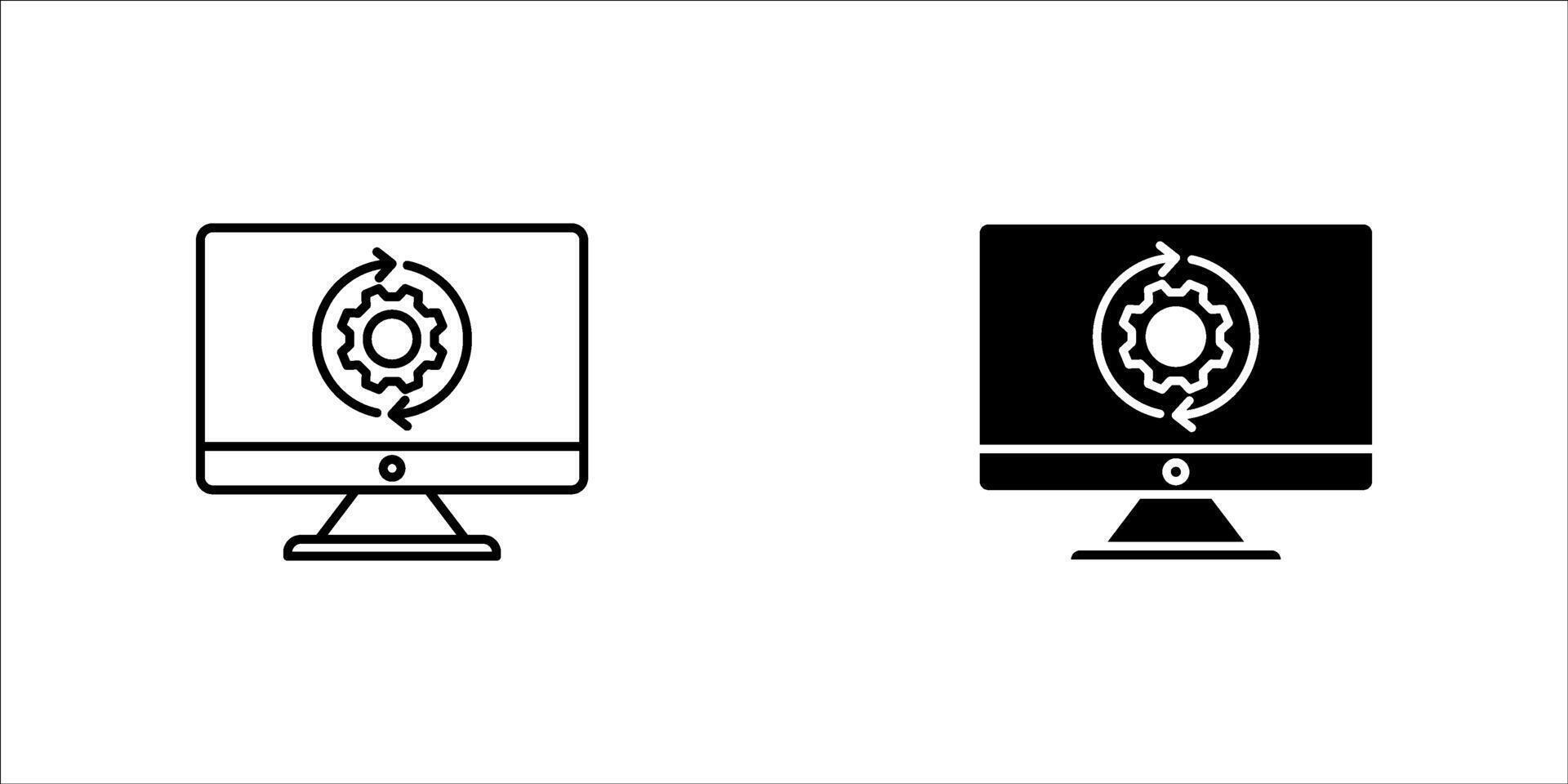 System update icon. simple thin line icon set illlustration vector