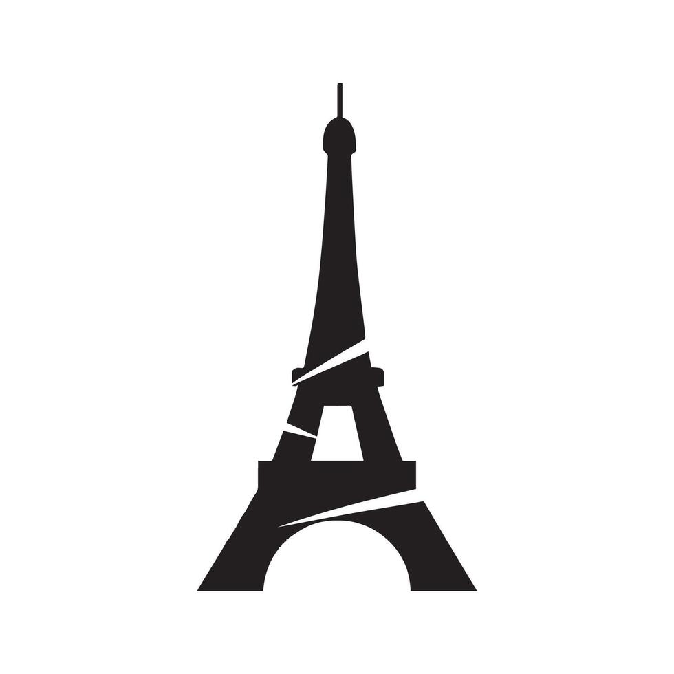 Futuristic Eiffel Tower Logo Representing Modern Engineering and Innovation vector