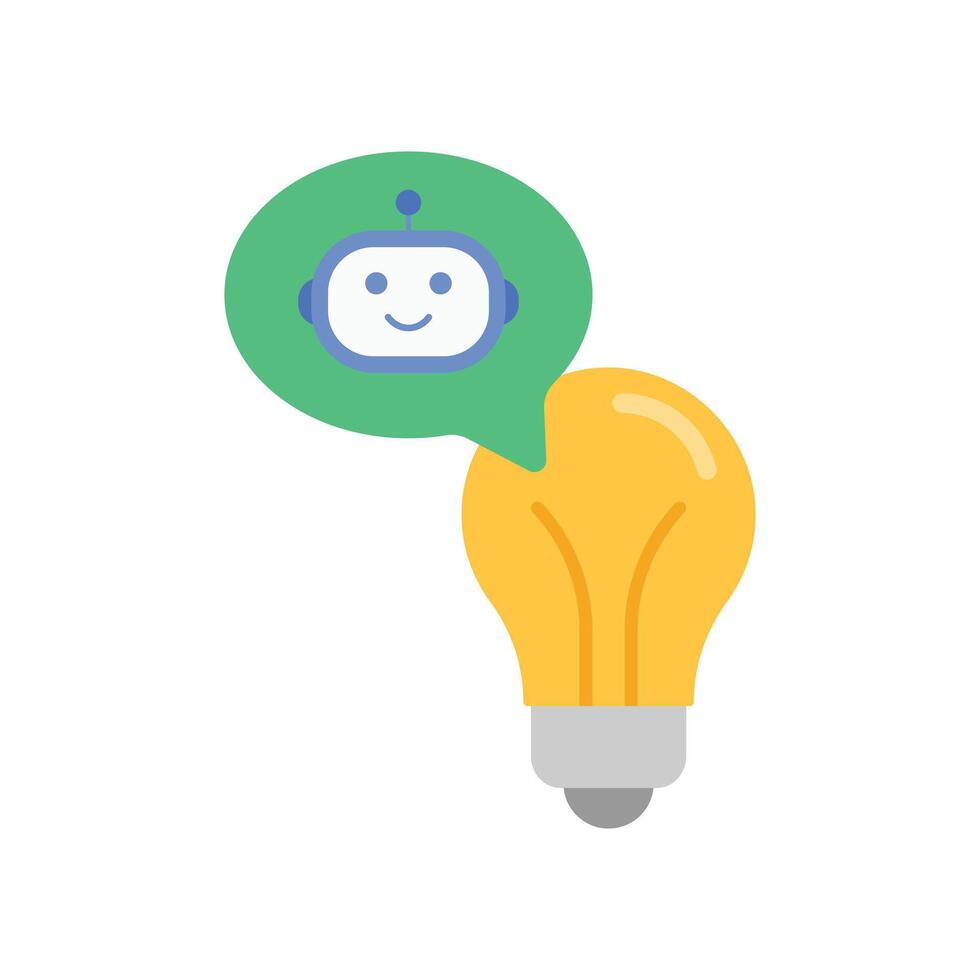 AI home control mode icon featuring a voice assistant managing a lamp. Great for smart home interface, ai automation system, and connected device technology visuals. vector