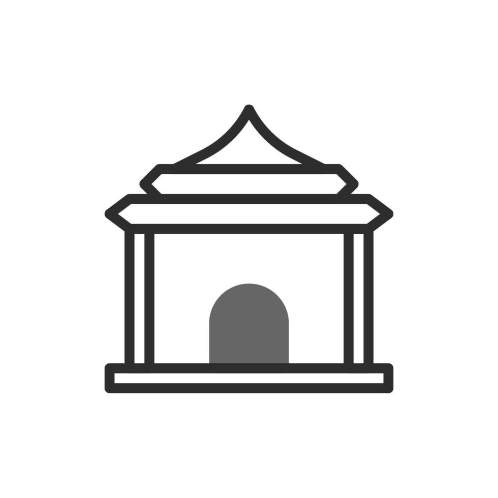 Simple architectural structure with unique curves and lines showcasing minimalist approach vector