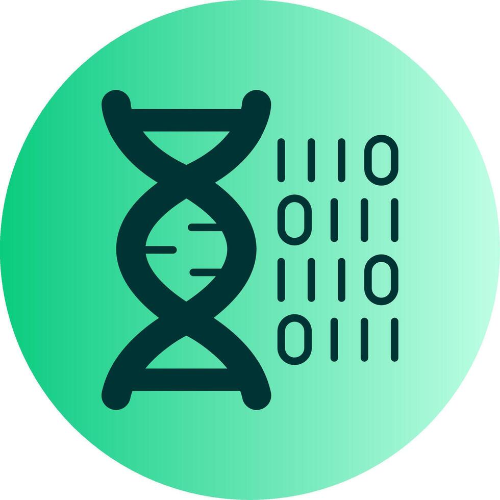 Genetic Code Structure Glyph Gradient Dual Tone Circle vector