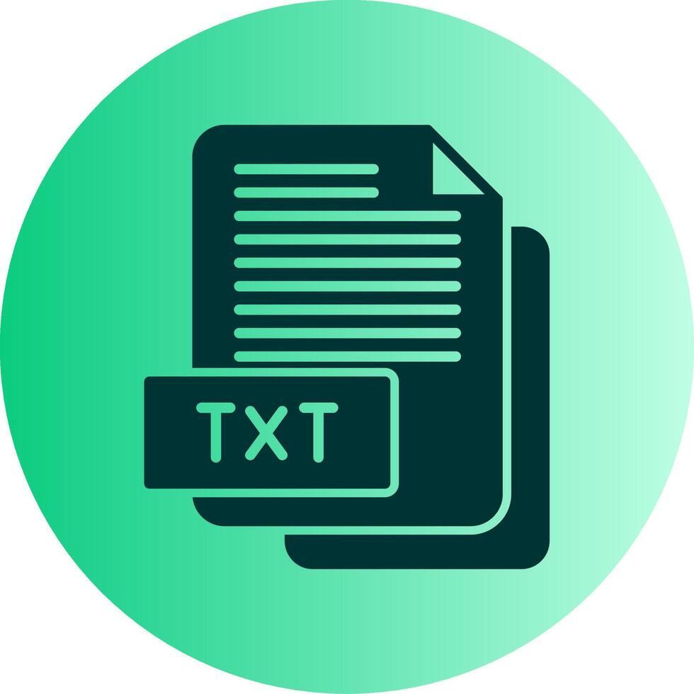 Plain TXT File Glyph Gradient Dual Tone Circle vector