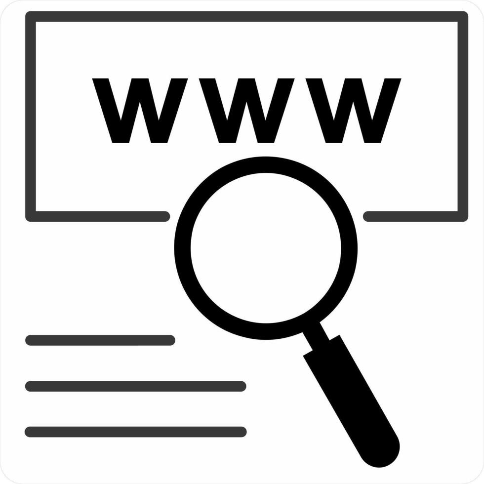 Find Web Address icon concept in black color icon vector