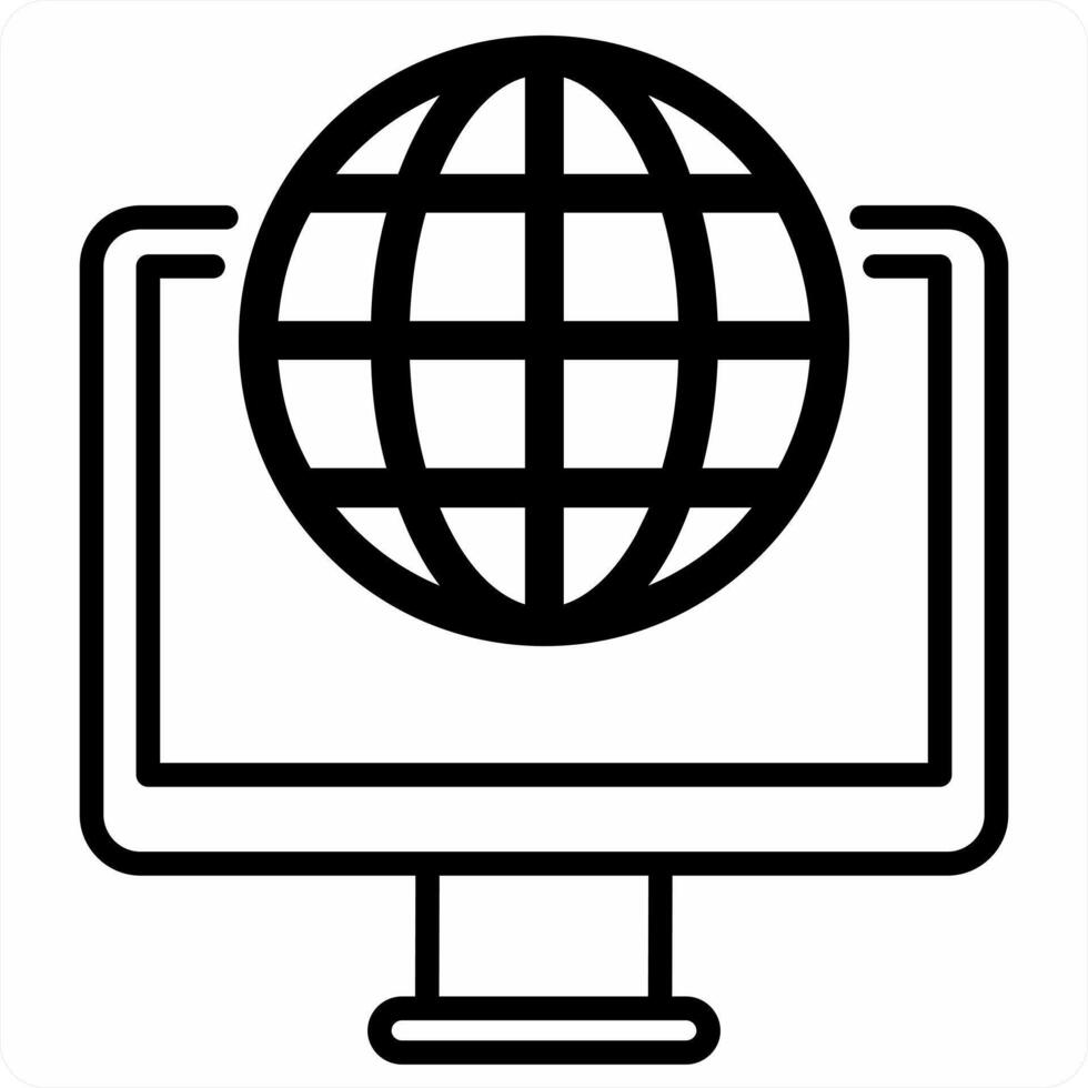 Web Browser icon concept in black color icon vector