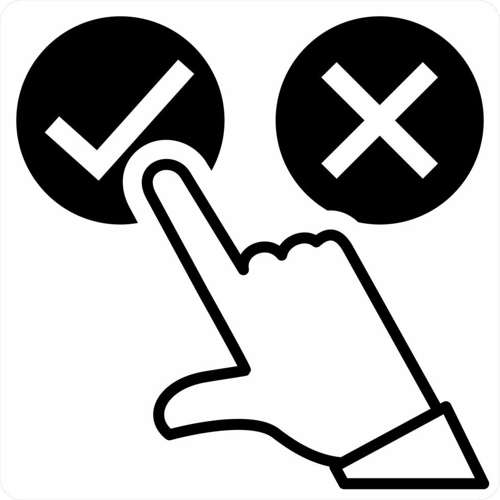 Validation icon concept in black color icon vector