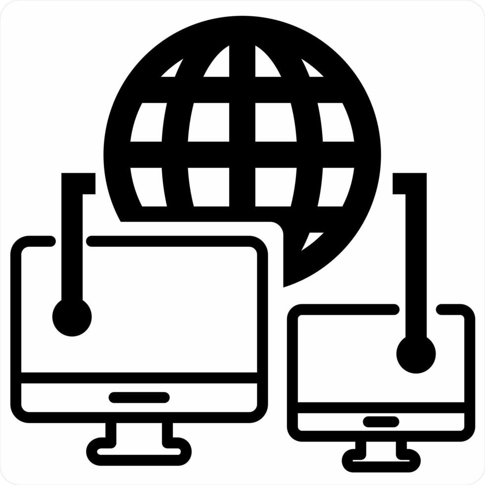 Web Hosting icon concept in black color icon vector