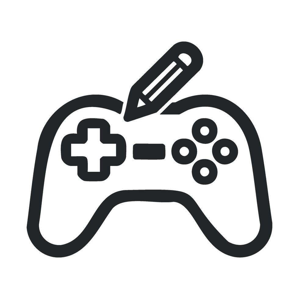 Game controller design concept for creative projects and branding vector