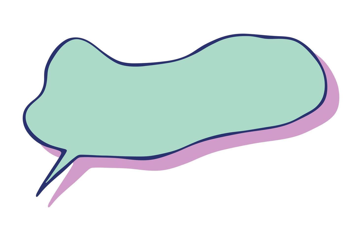 Hand drawn speech bubble Blank empty message box Textbox frame for banners, price tags, stickers, design label doodle box vector