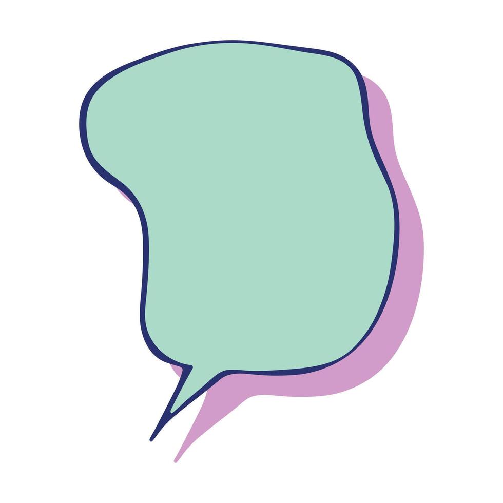 Hand drawn speech bubble Blank empty message box Textbox frame for banners, price tags, stickers, design label doodle idea vector