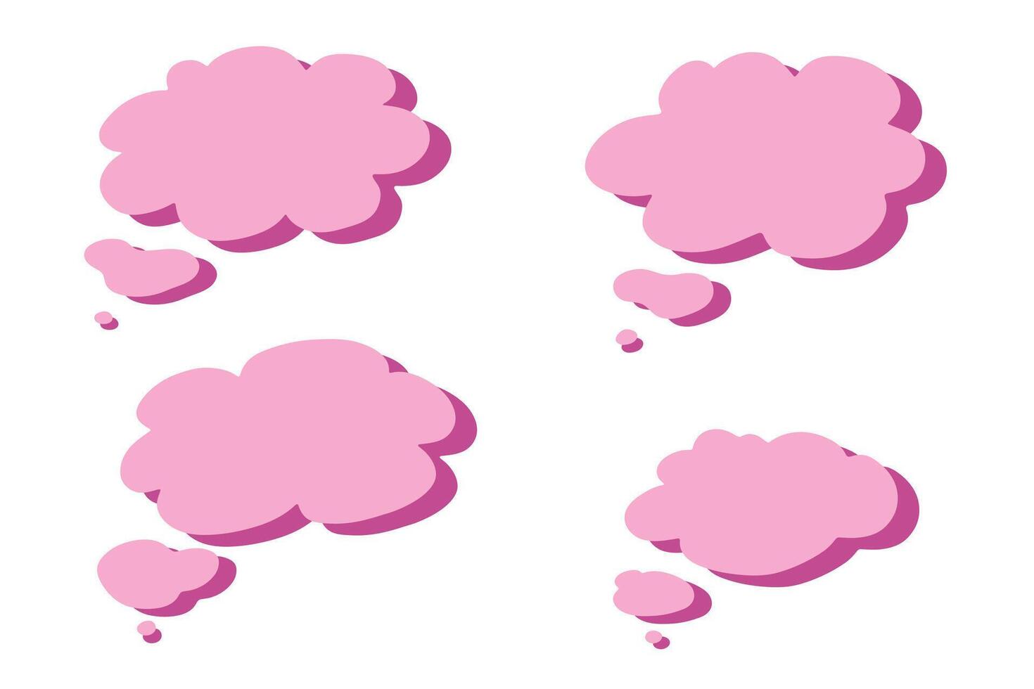 cloud doodle textbox Set of hand drawn speech bubble Blank empty message box Textbox frame for banners, price tags, stickers, design vector