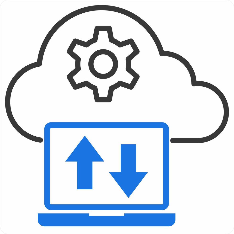 Cloud Comupting concept icon in blue color icon vector