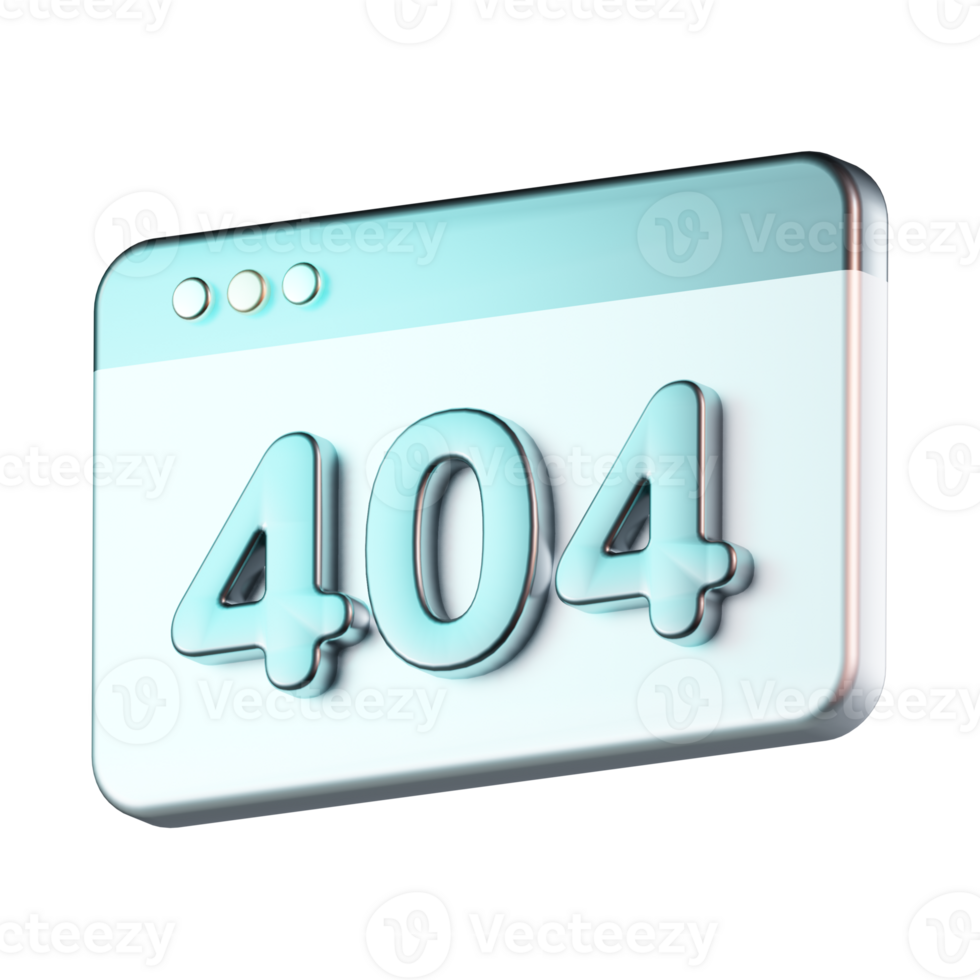 bleu navigateur fenêtre http Erreur code 404 3d icône png