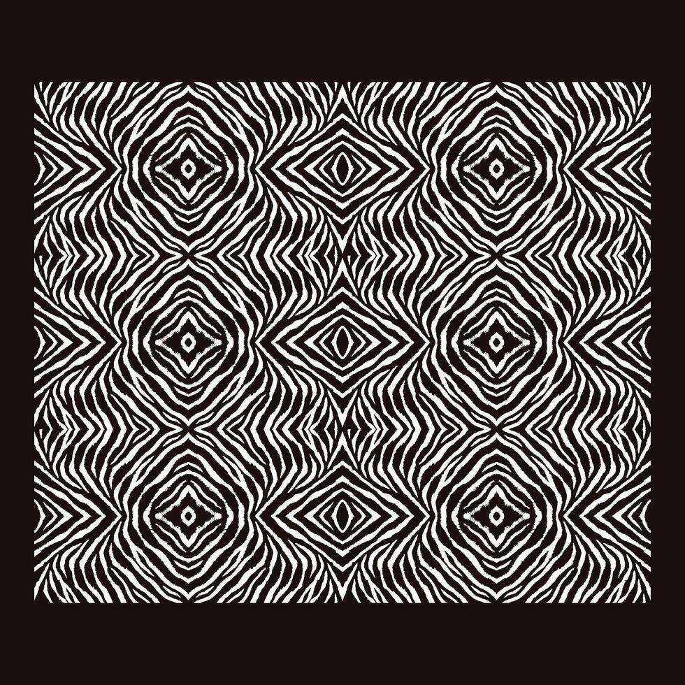 A zebra print pattern on a black background vector