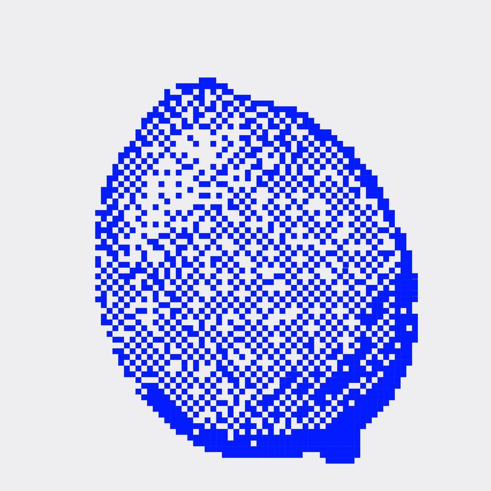 Lemon is a sour citrus fruit. Pixel art isolated on a white background. 8-bit 2D game assets sheet. graphics vector