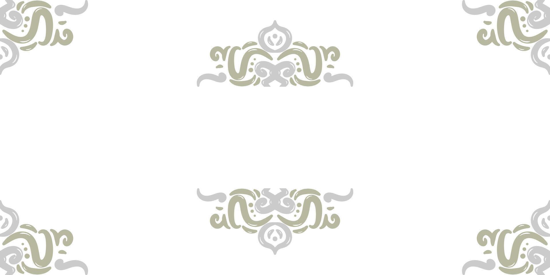 Elegant Simple Corner and Border Scroll Pattern vector